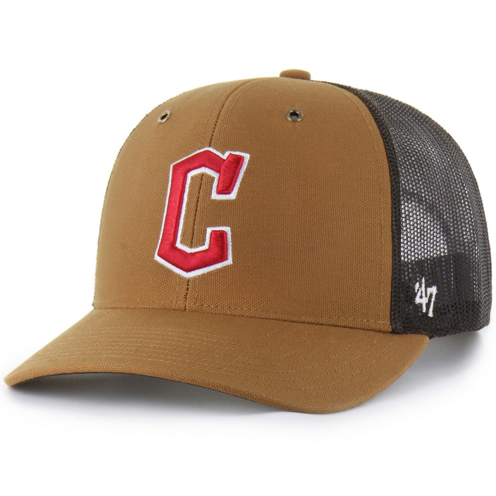 Cleveland Guardians Carhartt x '47 Trucker Adjustable Hat - Brown - 47 brand on Sale