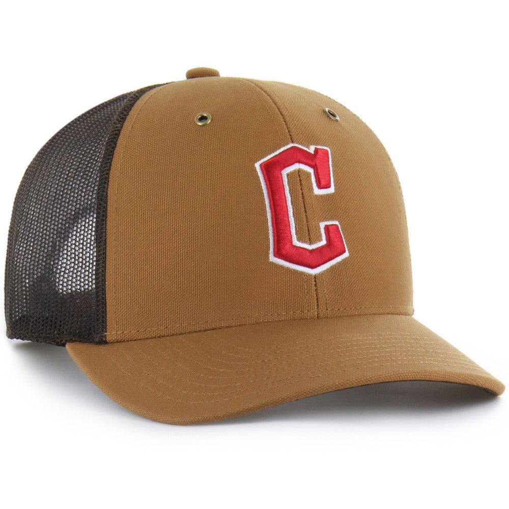 Cleveland Guardians Carhartt x '47 Trucker Adjustable Hat - Brown - 47 brand on Sale