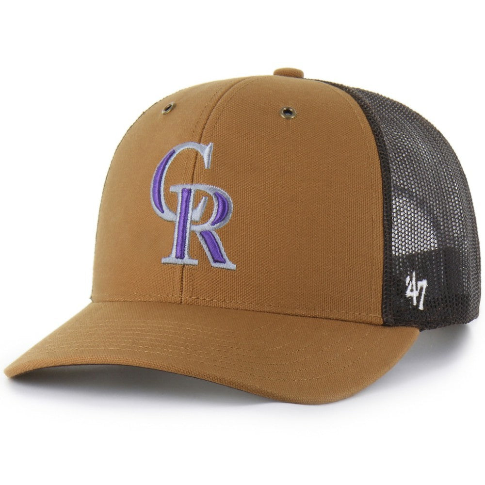 Colorado Rockies Carhartt x '47 Trucker Adjustable Hat - Brown - 47 brand Online