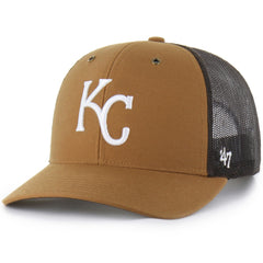 Kansas City Royals Carhartt x '47 Trucker Adjustable Hat - Brown - 47 brand on Sale
