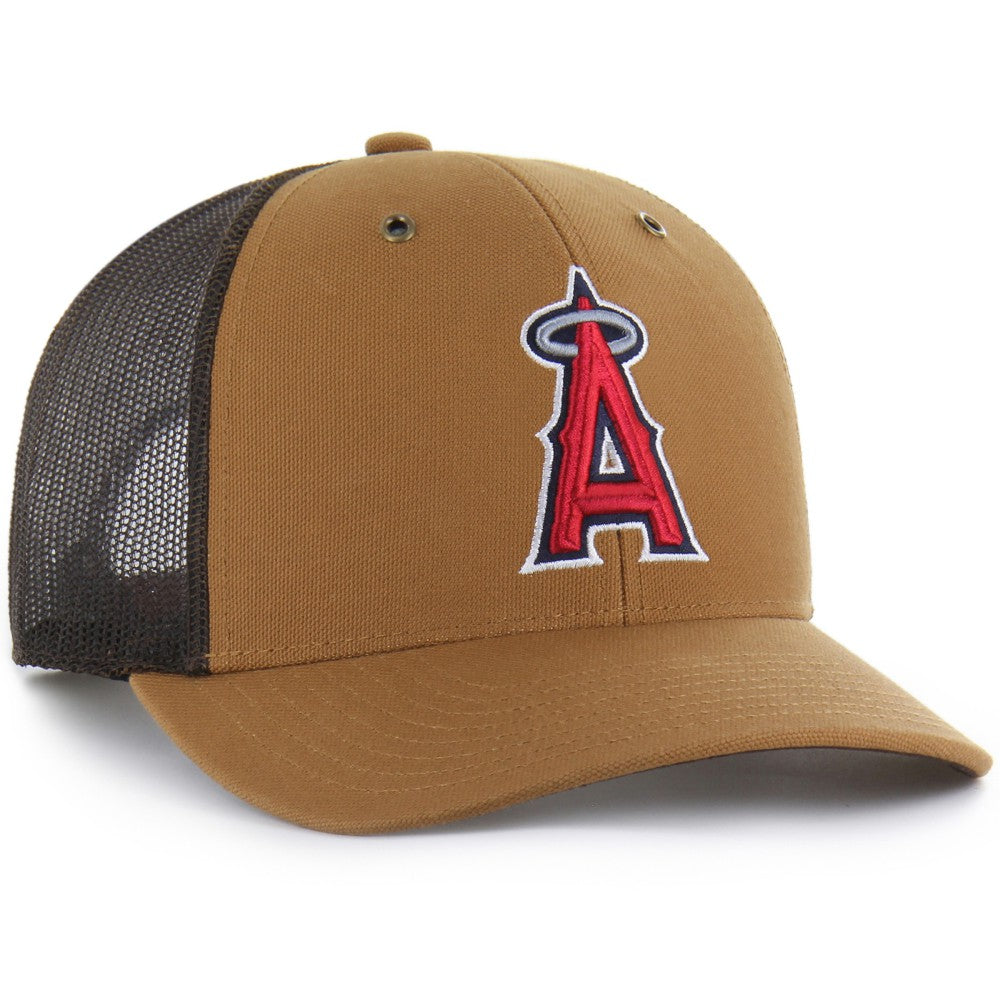 Los Angeles Angels Carhartt x '47 Trucker Adjustable Hat - Brown - 47 brand Sale