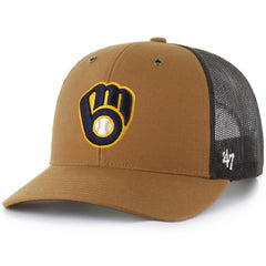 Milwaukee Brewers Carhartt x '47 Trucker Adjustable Hat - Brown - 47 brand Online