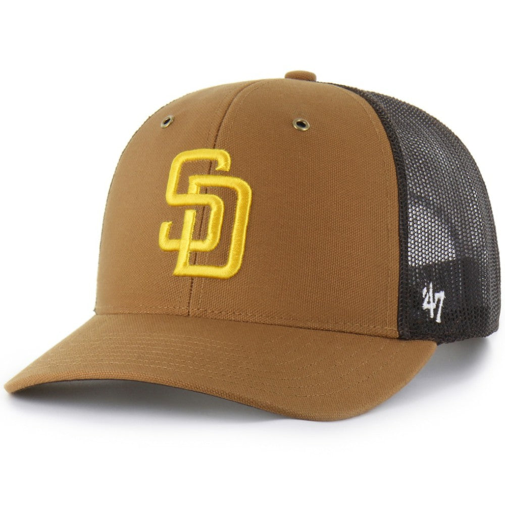 San Diego Padres Carhartt x '47 Trucker Adjustable Hat - Brown - 47 brand Online