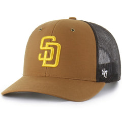 San Diego Padres Carhartt x '47 Trucker Adjustable Hat - Brown - 47 brand Online