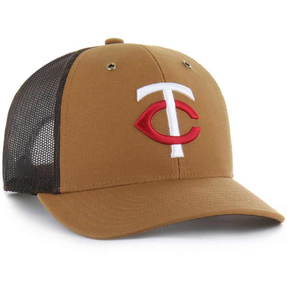 Minnesota Twins Carhartt x '47 Trucker Adjustable Hat - Brown - 47 brand Discount