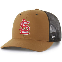 St. Louis Cardinals Carhartt x '47 Trucker Adjustable Hat - Brown - 47 brand on Sale
