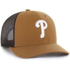 Philadelphia Phillies Carhartt x '47 Trucker Adjustable Hat - Brown - 47 brand Discount