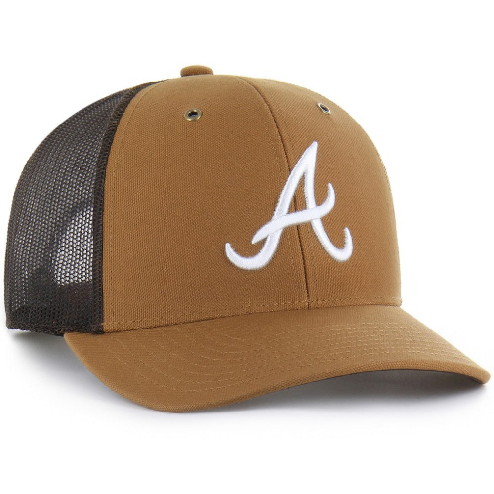 Atlanta Braves Carhartt x '47 Trucker Adjustable Hat - Brown - 47 brand on Sale
