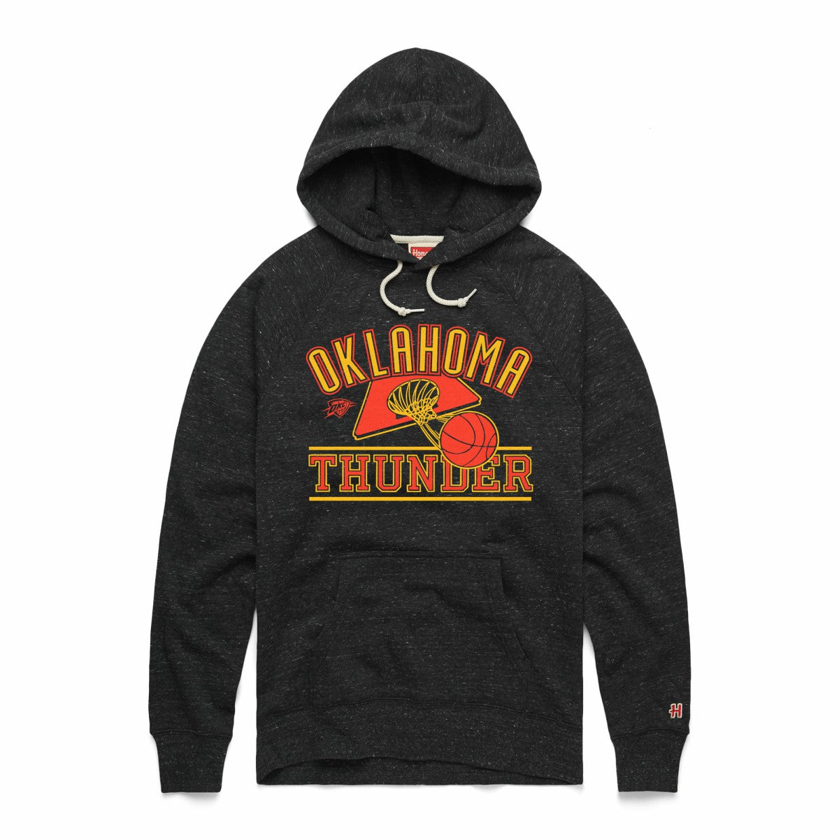 Oklahoma City Thunder Homage Unisex Hometown Edition Tri-Blend Raglan Pullover Hoodie Heather Black