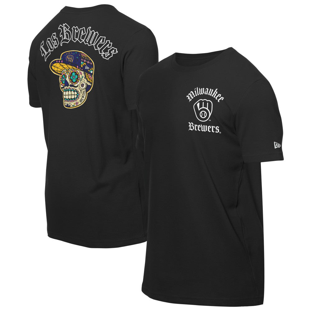 Milwaukee Brewers New Era Sugar Skulls T-Shirt - Black - New Era on Sale