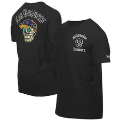 Milwaukee Brewers New Era Sugar Skulls T-Shirt - Black - New Era on Sale