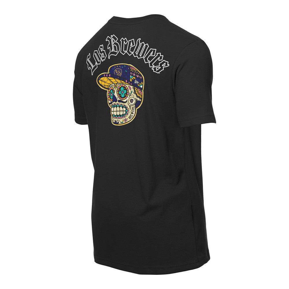 Milwaukee Brewers New Era Sugar Skulls T-Shirt - Black - New Era on Sale