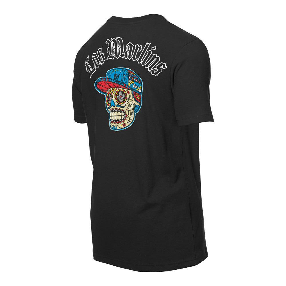 Miami Marlins New Era Sugar Skulls T-Shirt - Black - New Era Sale