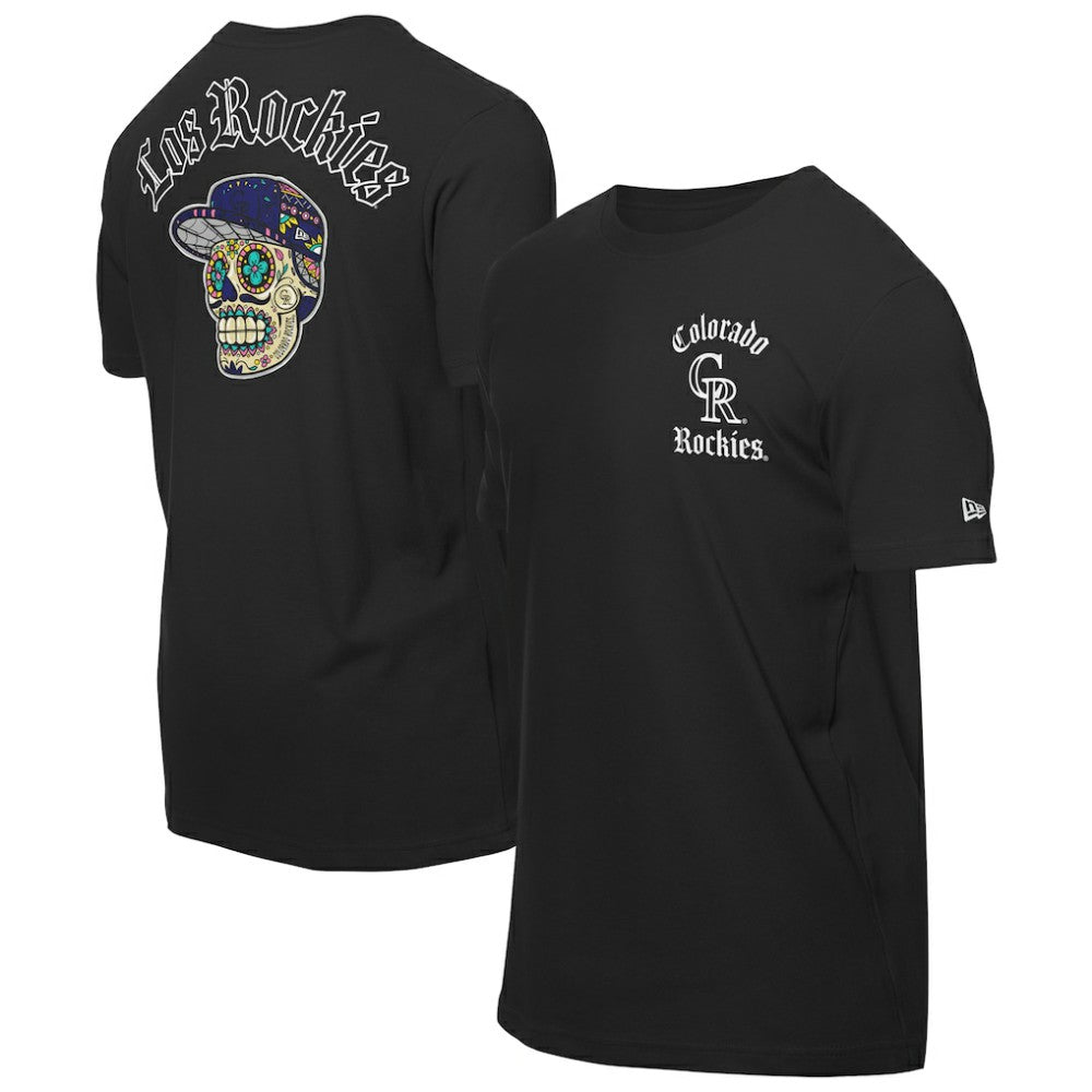 Colorado Rockies New Era Sugar Skulls T-Shirt - Black - New Era Sale
