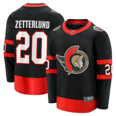 Fabian Zetterlund Ottawa Senators Fanatics Home Breakaway Jersey - Black - NHL 202972832