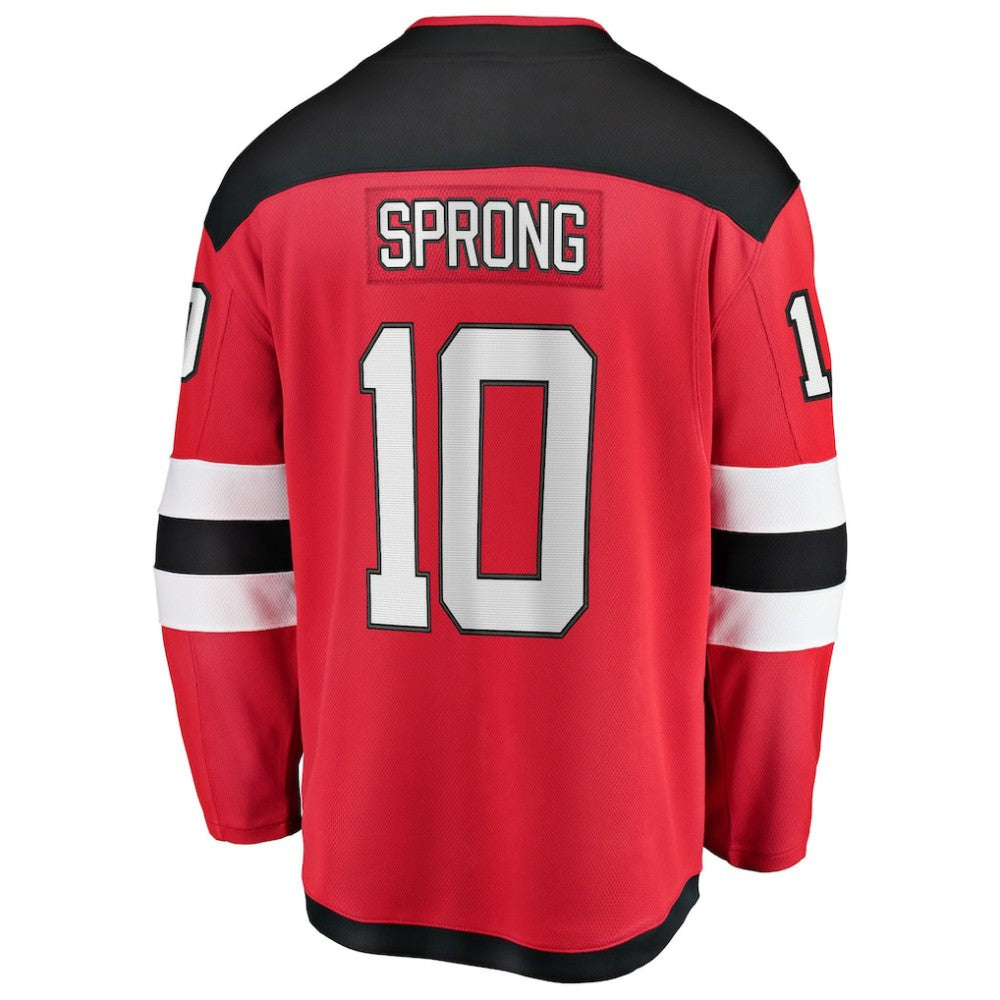 Daniel Sprong New Jersey Devils Fanatics Home Breakaway Jersey - Red - NHL 202972836