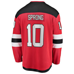 Daniel Sprong New Jersey Devils Fanatics Home Breakaway Jersey - Red - NHL 202972836