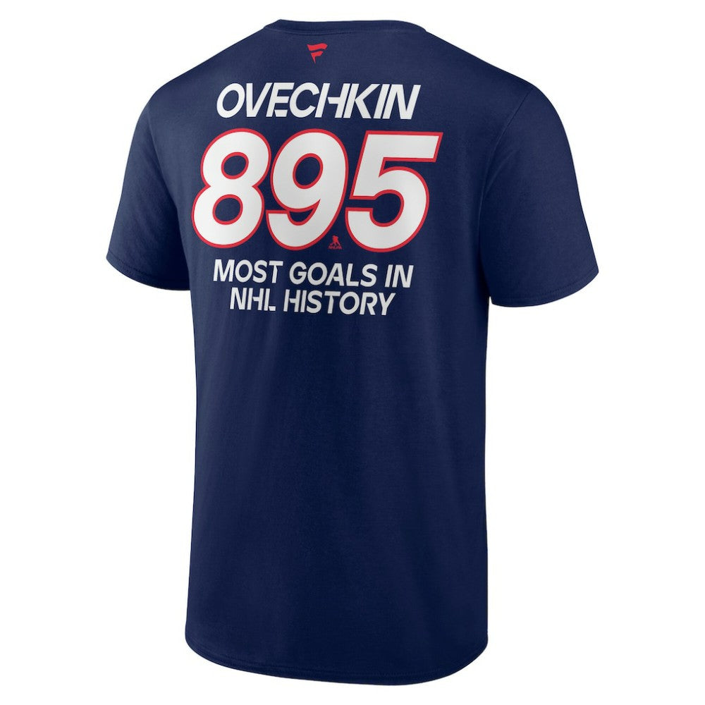 Alexander Ovechkin Washington Capitals Fanatics Most Goals in NHL History T-Shirt - Navy - NHL 202976005