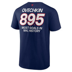 Alexander Ovechkin Washington Capitals Fanatics Most Goals in NHL History T-Shirt - Navy - NHL 202976005