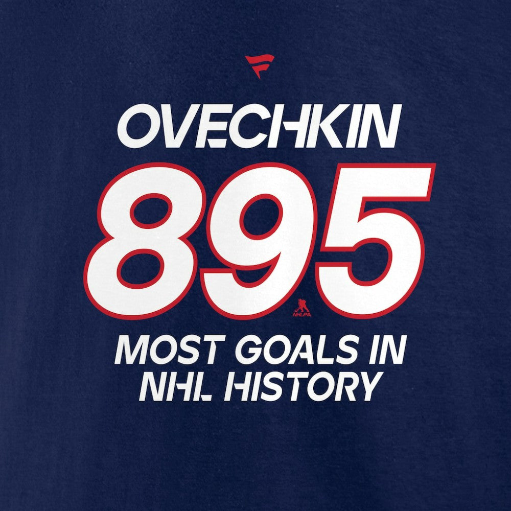 Alexander Ovechkin Washington Capitals Fanatics Most Goals in NHL History T-Shirt - Navy - NHL 202976005