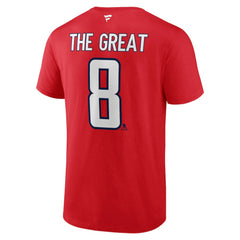Alexander Ovechkin Washington Capitals Fanatics NHL All-Time Leading Goal Scorer The Great 8 Name & Number T-Shirt - Red - NHL 202976006