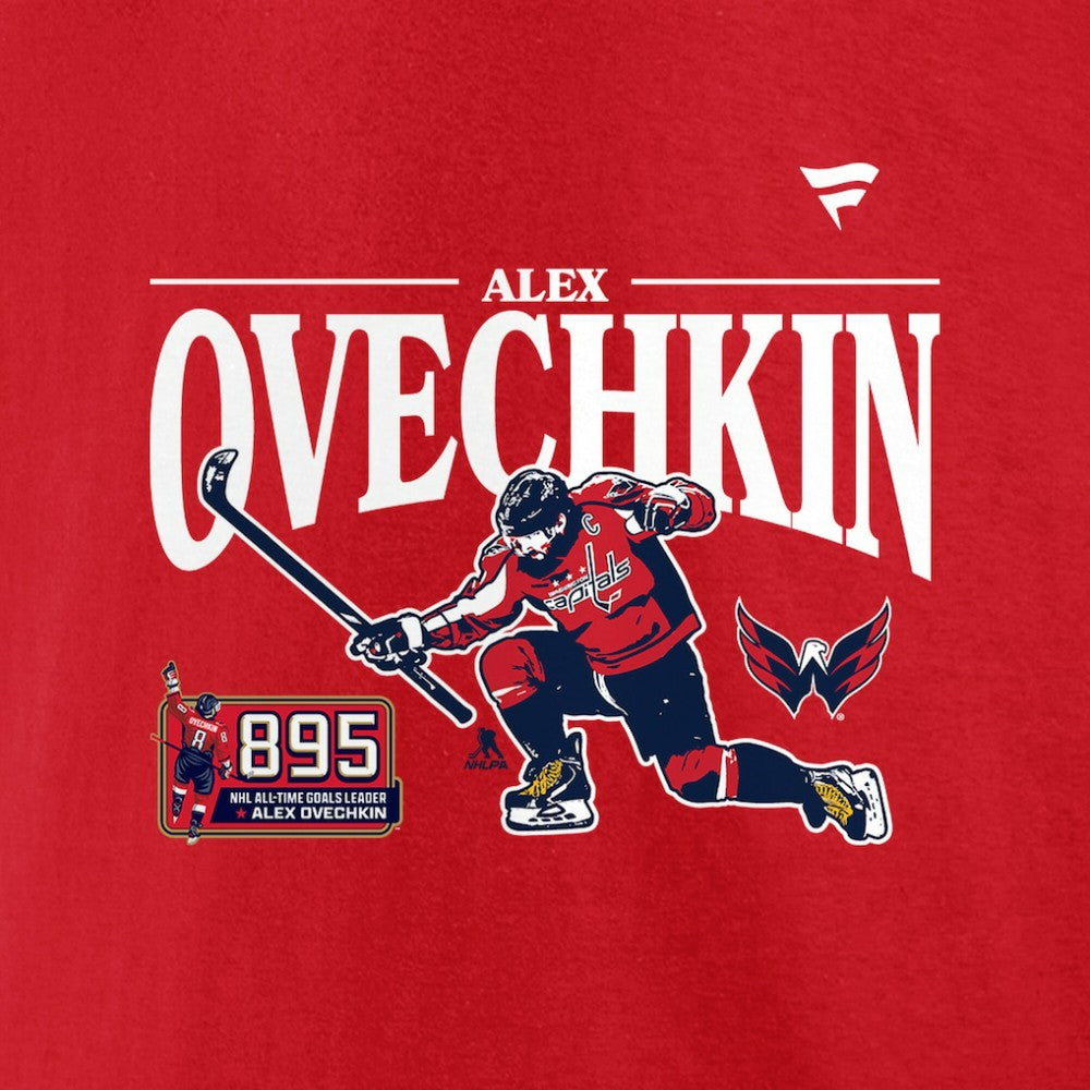 Alexander Ovechkin Washington Capitals Fanatics NHL All-Time Leading Goal Scorer GR8 Celebration T-Shirt - Athletic Red - NHL 202976017