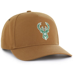 Milwaukee Bucks Carhartt x '47 Hitch Adjustable Hat Brown | 47 brand Lifestyle