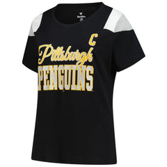 Sidney Crosby Pittsburgh Penguins Fanatics Women's Plus Size Name & Number Scoop Neck T-Shirt - Black - NHL 202983341