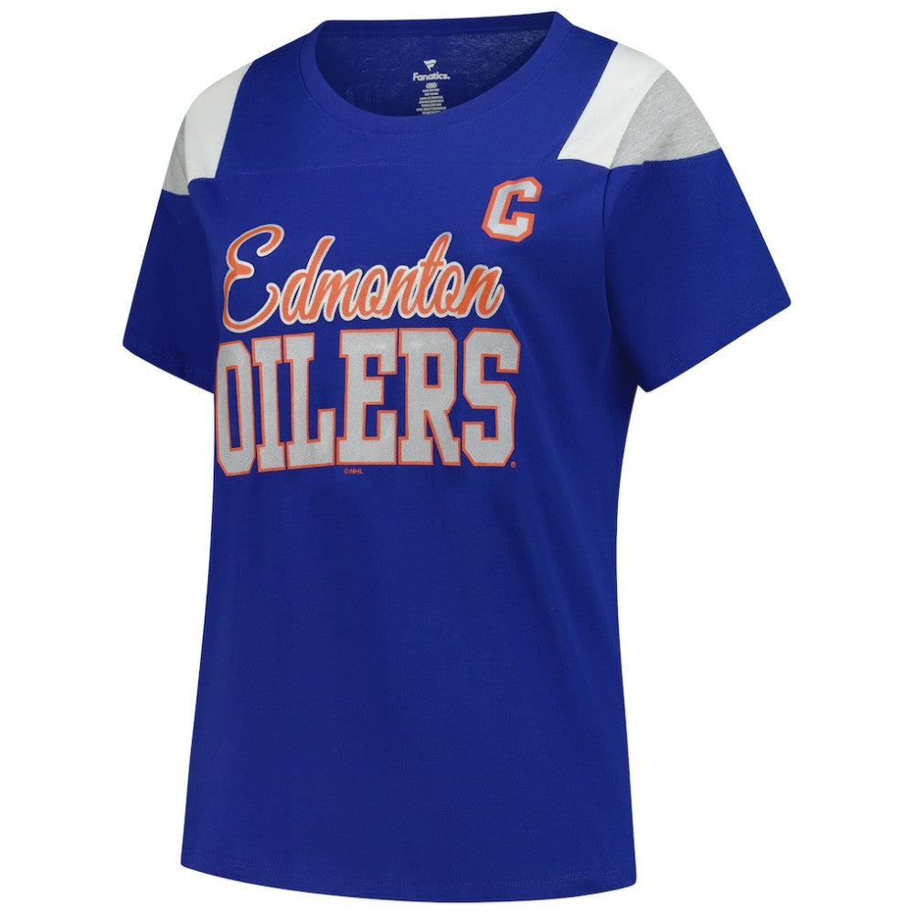 Connor McDavid Edmonton Oilers Fanatics Women's Plus Size Name & Number Scoop Neck T-Shirt - Royal - NHL 202983344