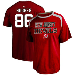 Jack Hughes New Jersey Devils Profile Big & Tall Name & Number T-Shirt - Red - NHL 202983347