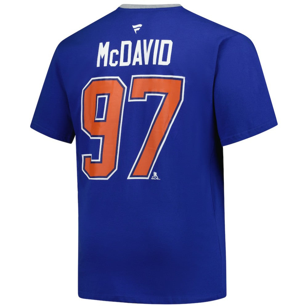 Connor McDavid Edmonton Oilers Profile Big & Tall Name & Number T-Shirt - Royal - NHL 202983351