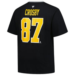 Sidney Crosby Pittsburgh Penguins Profile Big & Tall Name & Number T-Shirt - Black - NHL 202983355