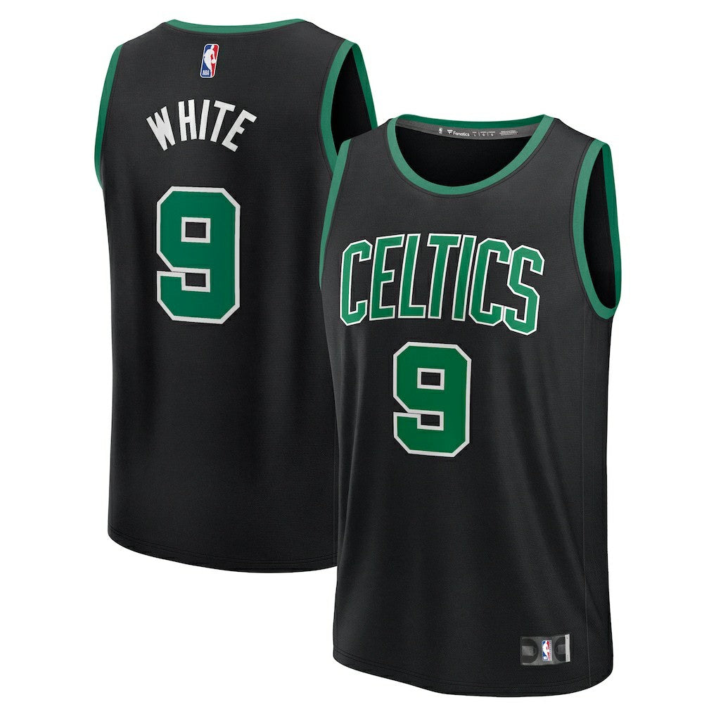 Derrick White Boston Celtics Fast Break Replica Player Jersey Statement Edition Black | Fanatics US