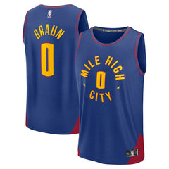 Christian Braun Denver Nuggets Fast Break Replica Player Jersey for sale Statement Editi- Blue | Fanatics