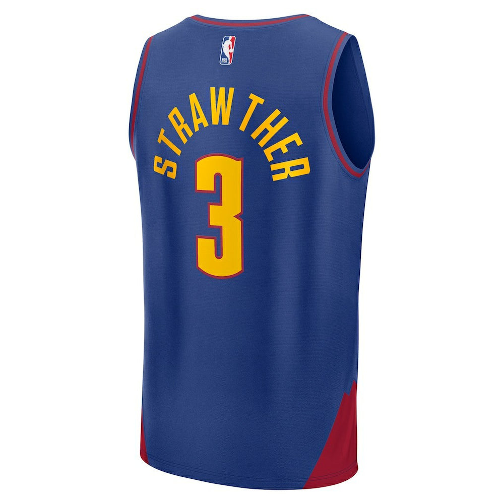 Julian Strawther Denver Nuggets Fast Break Replica Player Jersey for sale Statement Editi- Blue | Fanatics Lifestyle