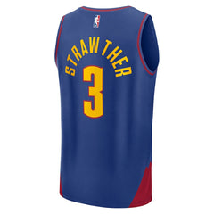 Julian Strawther Denver Nuggets Fast Break Replica Player Jersey for sale Statement Editi- Blue | Fanatics Lifestyle
