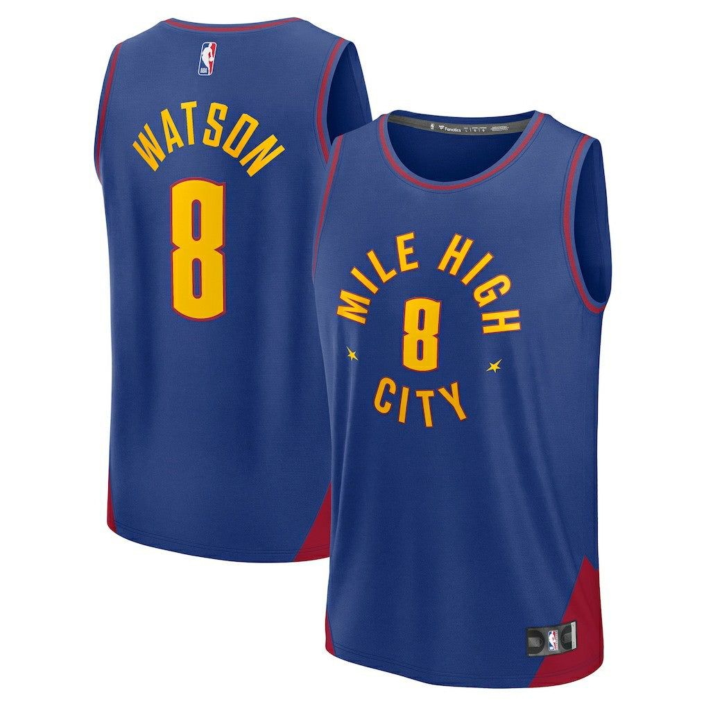 Peyton Watson Denver Nuggets Fast Break Replica Player Jersey for sale Statement Editi- Blue | Fanatics discount