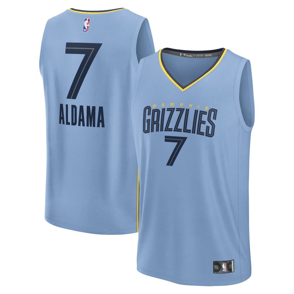 Santi Aldama Memphis Grizzlies Fast Break Replica Player Jersey Statement Edition Light Blue | Fanatics