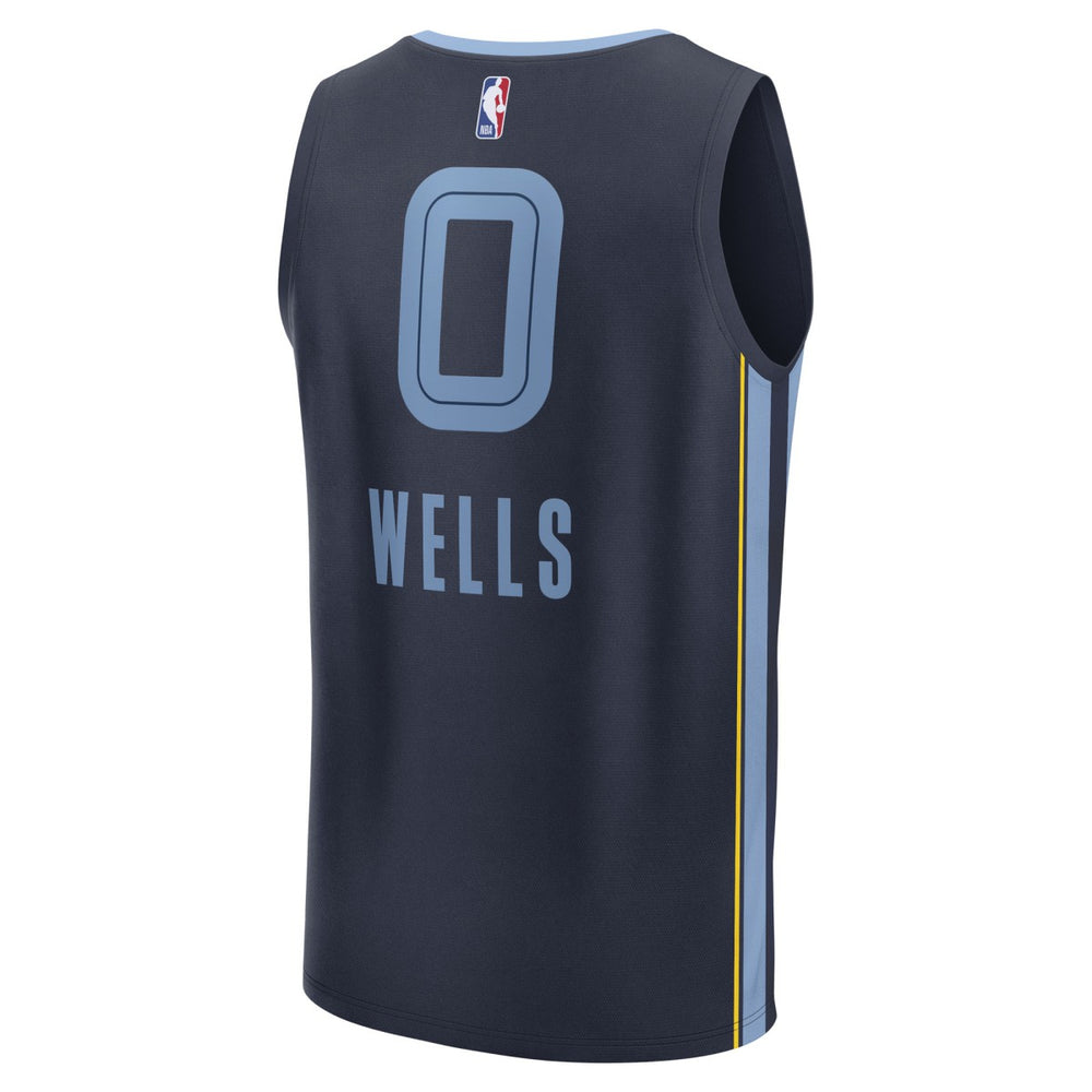 Jaylen Wells Memphis Grizzlies Fast Break Replica Player Jersey Icon Edition Navy | Fanatics Lifestyle