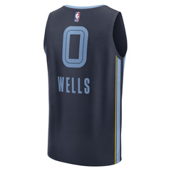 Jaylen Wells Memphis Grizzlies Fast Break Replica Player Jersey Icon Edition Navy | Fanatics Lifestyle