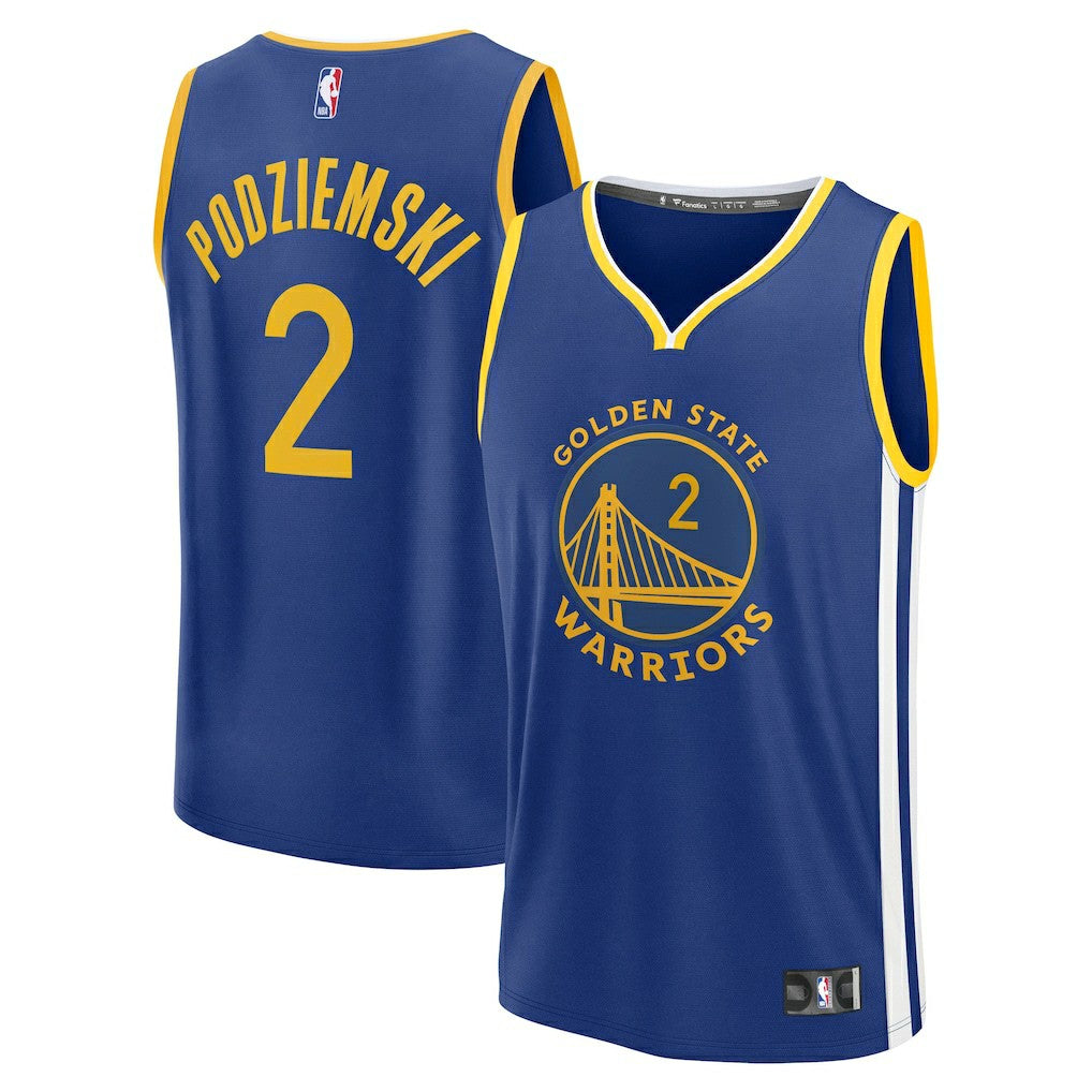 Brandin Podziemski Golden State Warriors Fast Break Replica Player Jersey for sale Icon Editi- Royal | Fanatics Near Me