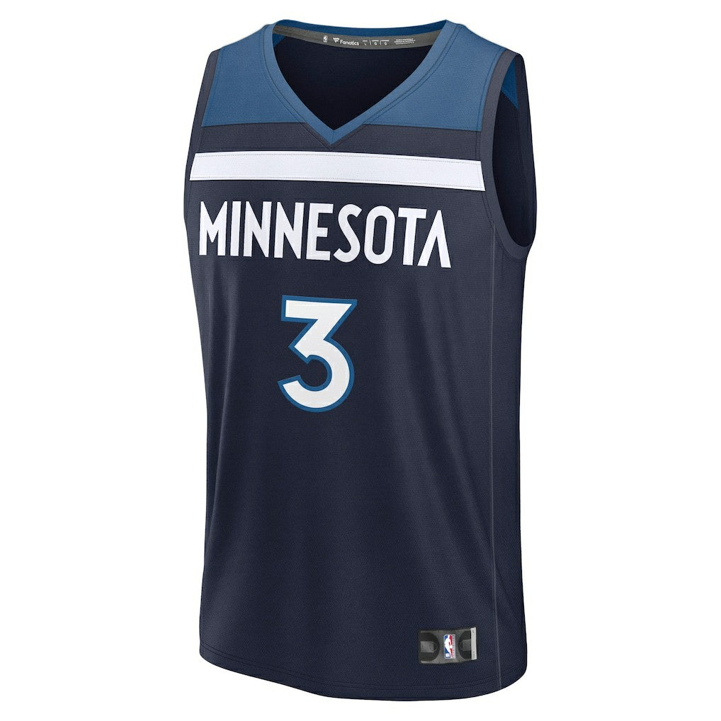 Jaden McDaniels Minnesota Timberwolves Fast Break Replica Player Jersey Icon Edition Navy | Fanatics
