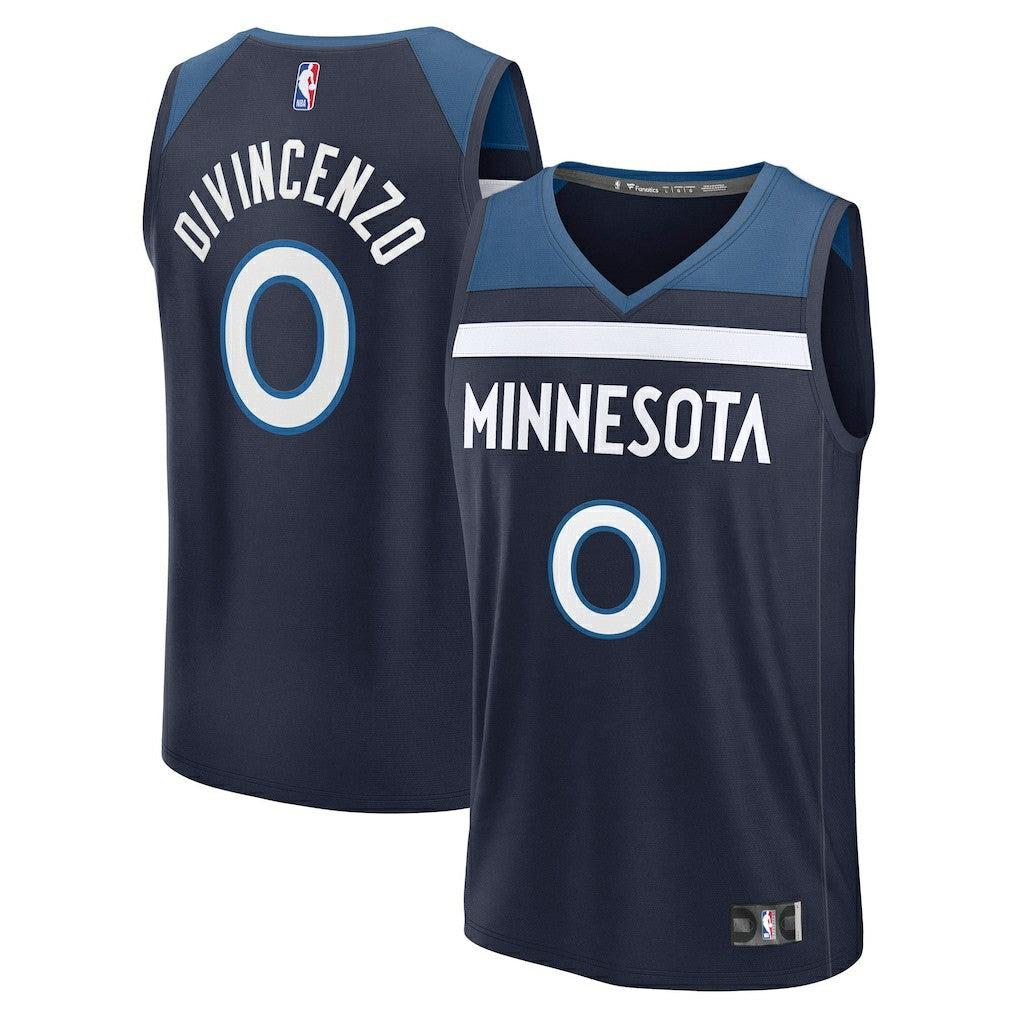 Donte DiVincenzo Minnesota Timberwolves Fast Break Replica Player Jersey Icon Edition Navy | Fanatics for sale