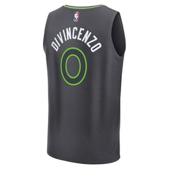 Donte DiVincenzo Minnesota Timberwolves Fast Break Replica Player Jersey Statement Edition Charcoal | Fanatics Near Me
