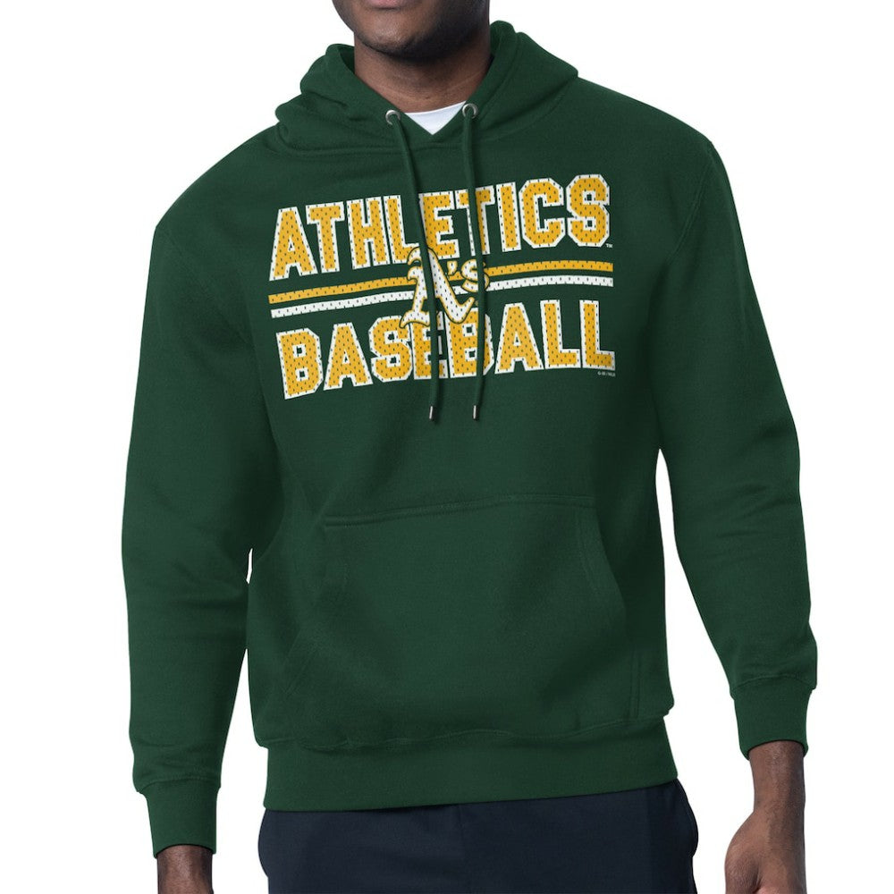 Athletics Starter Team Mesh Print Graphic Pullover Hoodie - Green - MLB Sale