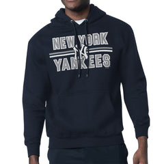 New York Yankees Starter Team Mesh Print Graphic Pullover Hoodie - Navy - MLB Sale