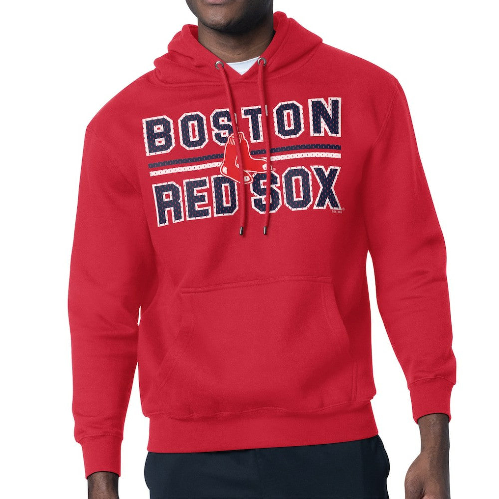 Boston Red Sox Starter Team Mesh Print Graphic Pullover Hoodie - Red - MLB Lifestyle