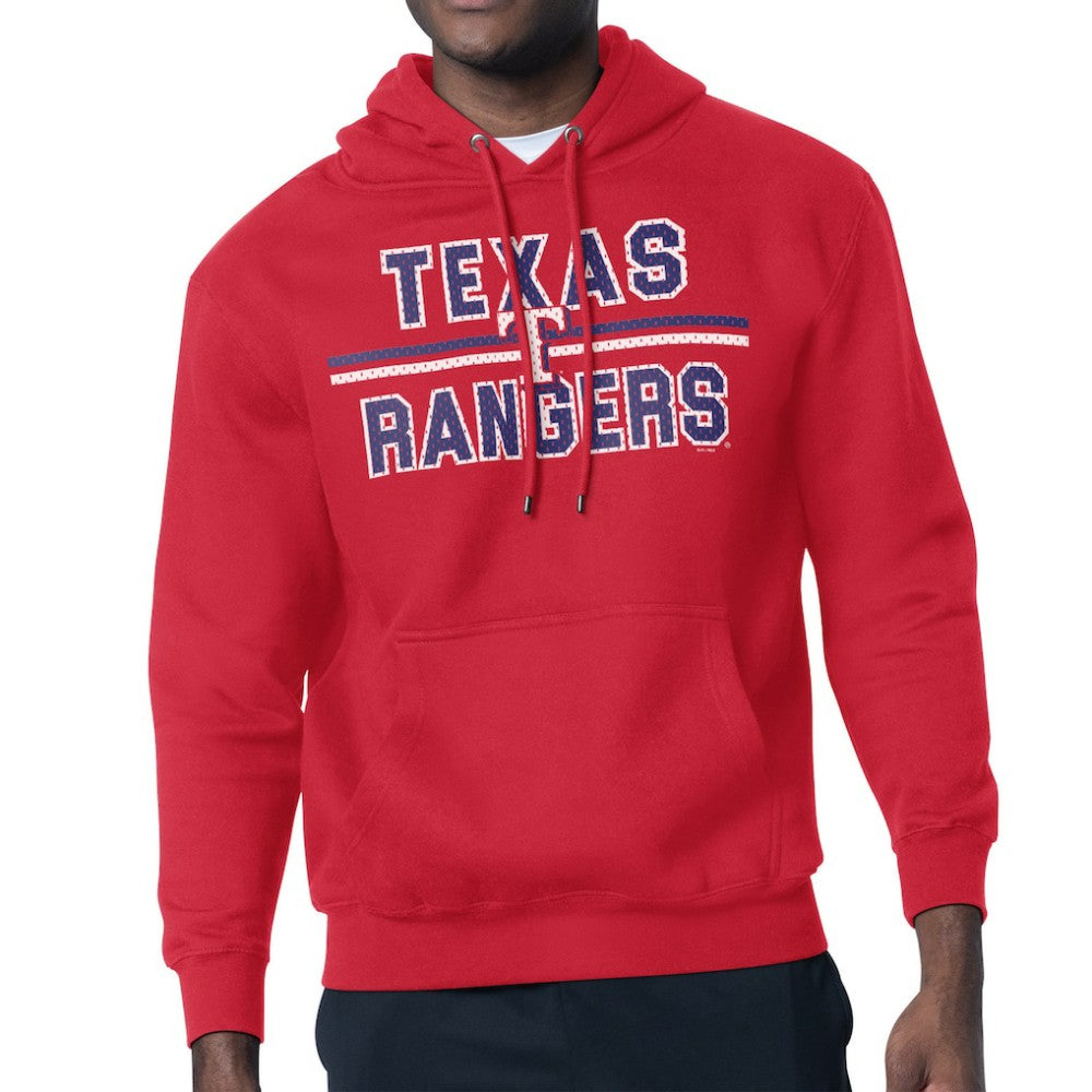 Texas Rangers Starter Team Mesh Print Graphic Pullover Hoodie - Red - MLB on Sale