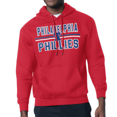 Philadelphia Phillies Starter Team Mesh Print Graphic Pullover Hoodie - Red - MLB on Sale