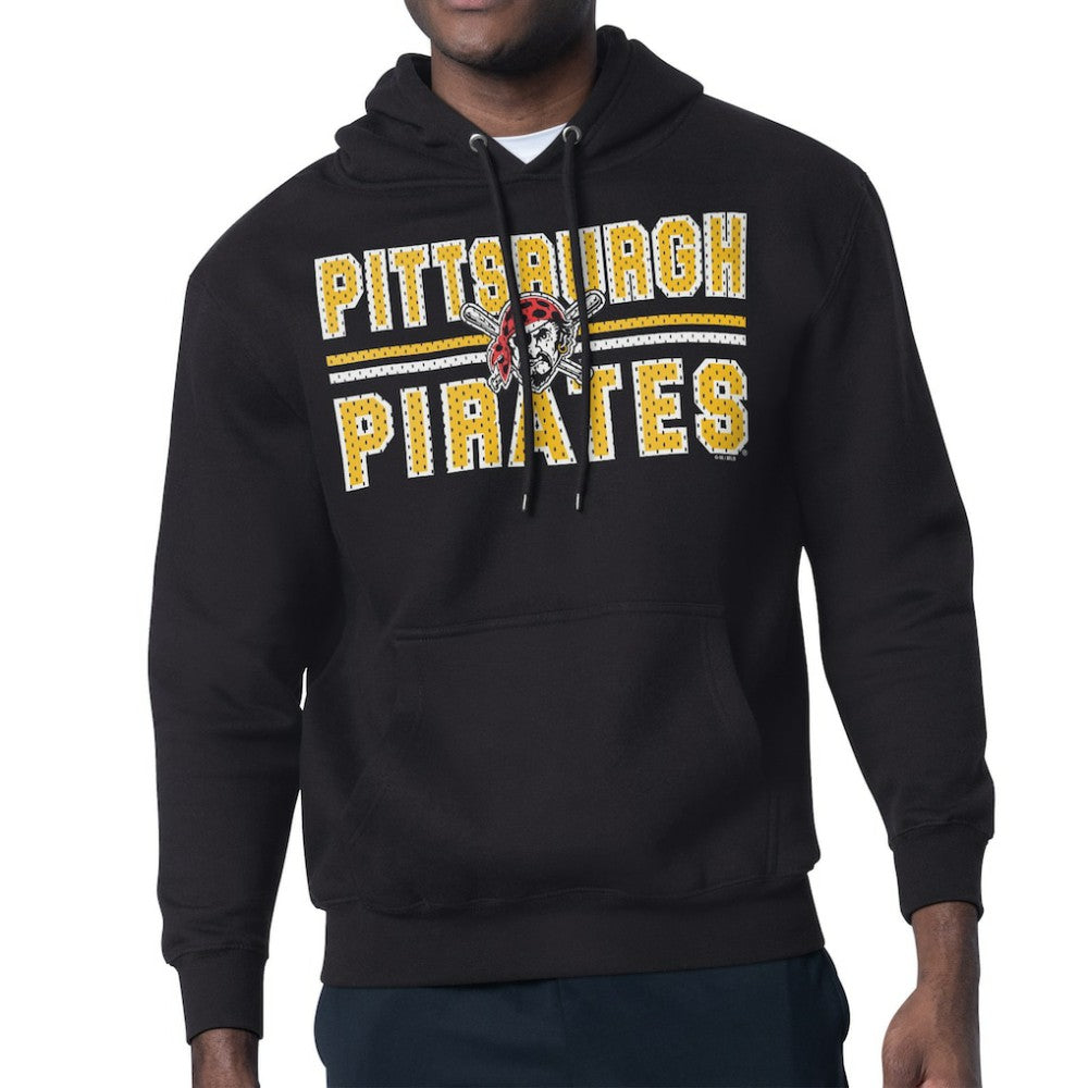 Pittsburgh Pirates Starter Team Mesh Print Graphic Pullover Hoodie - Black - MLB on Sale